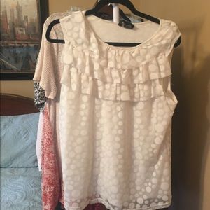 White polka dot blouse